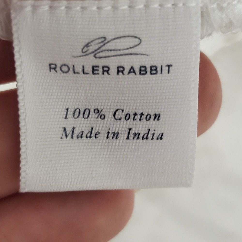Roller‎ Rabbit Womens Long Cuffed Sleeve Swiss Dot Peasant Top Size XS White - Picture 5 of 10
